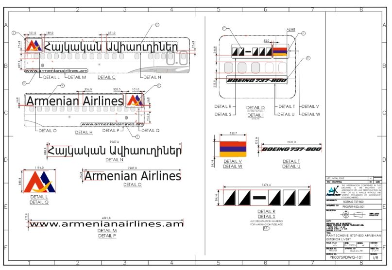 Painting drawing, livery layout
