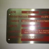 Metal identification plate